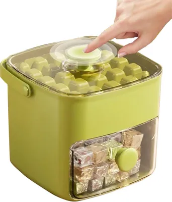 Produktbild von Eiswürfelform mit Deckel – großes Fassungsvermögen, tragbar, für Picknick/Küche