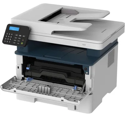 Produktbild von Xerox B225 A4 34 Seiten/Min. Wireless Duplex Kopie/Druck/Scan PS3 PCL5e/6 Automatischer Vorlageneinzug 2 Behälter Gesamt 251 Blatt, Laser, Monodruck, 1200 x 1200 DPI, A4, Direktdruck, Blau, Weiß