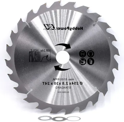 Productafbeelding van Cirkelzaagblad - Zaagblad - Hout Zagen - 24 Hardmetalen Tanden - 254 x 30 mm - Zilver