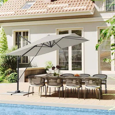 Obrázek produktu pro SONGMICS Slunečník, 270 x 270 cm, UPF 50+, zahradní slunečník, otočný o 360°