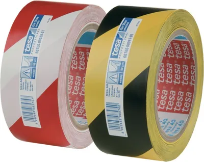 Produktbild von Tesa 60760 rot/weiss Warnband 33mx50 mm