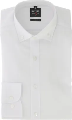 Produktbild von OLYMP Level 5 body fit overhemd, wit met button-down kraag