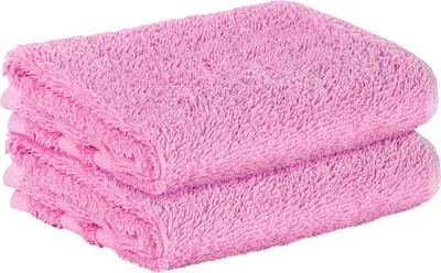 Produktbild von StickandShine 2er SET Premium Frottee Gästehandtuch 30x50 cm in rosa in 500g/m² aus 100% Baumwolle