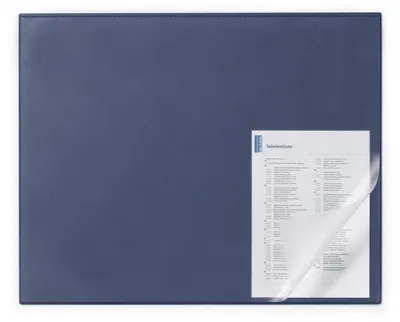 Produktbild von Schreibunterlage 65x50cm mit Kantenschutz dunkelblau Packung mit 5 Stück