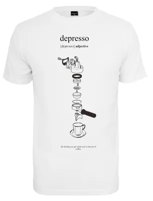 Obrázek produktu pro Pánské tričko Mr. Tee Depresso Tee white - 4XL