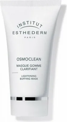 A product shot of a white tube of Institut Esthederm Osmoclean Masque Gomme Clarifiant Klärende Maske.