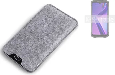 Produktbild von K-S-Trade Filz Handyhülle kompatibel mit Doogee S99 Schutzhülle Filztasche Filz Tasche Case Sleeve Handy Hülle Filzhülle grau