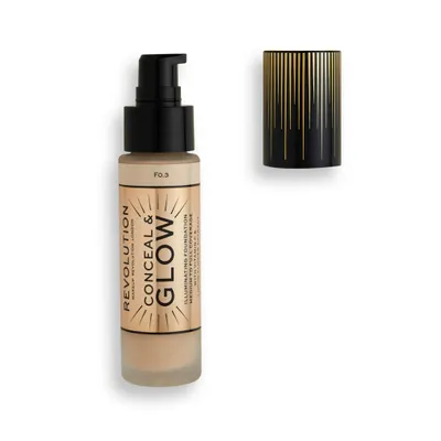 Immagine prodotto di Makeup Revolution, Conceal & Glow, Illuminating, Cream Foundation, F3, 23 ml