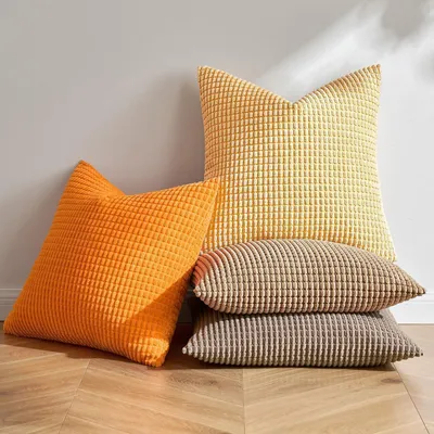 Produktbild von Kissenbezüge 4er Set Kordsamt Orange 50x50 cm