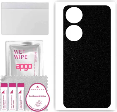 Produktbild von apgo Rückseite Schutzfolie, Skin, kompatibel mit Honor 90, Hinten Displayschutzfolie aus Vinylfolie, kratzfest, einfache Montage - Mattschwarz