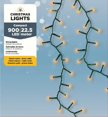 Produktbild von Lichterkette Weihnachtsbeleuchtung Lumineo Compact 900 LED-Leuchten klassisch weiß 22,5m