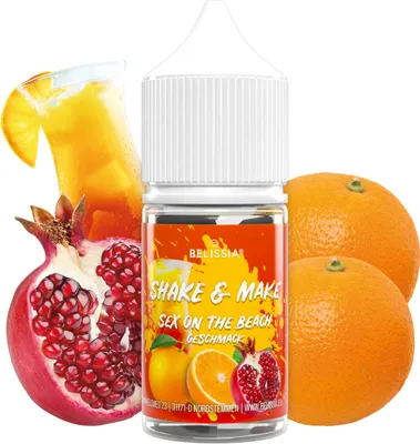 Produktbild von Belissia Shake and Make Sex on the Beach Refill - 30 ml hochdosiertes Lebensmittelaroma - zum Nachfüllen - Für Backen, Speisen, Getränke, Shakes, DIY uvm