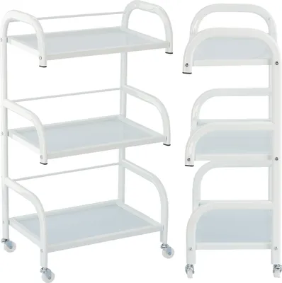 Obrázek produktu pro Asistent kadeřníka vozík stůl na kolečkách pro barvení ST042 do kosmetického salonu skříňka se zásuvkami