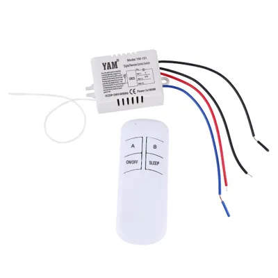 Zdjęcie produktu dla Światło lampy Cyfrowy bezprzewodowy zdalny przełącznik ścienny Odbiornik Nadajnik 220V