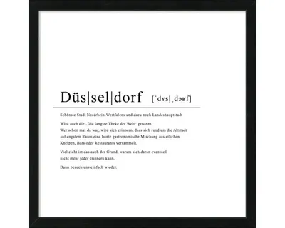 Produktbild von Gerahmtes Bild Düsseldorf Definition 53x53 cm
