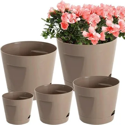 Image de Kit de jardinage 5 pièces, réutilisable, avec système de drainage, pour l'intérieur et l'extérieur