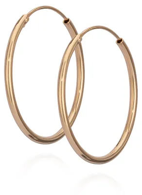 Produktbild von NKlaus Paar Creolen Ohrringe vergoldet Ohrschmuck Ohrhänger 30mm 7410