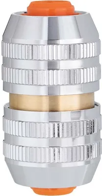 Image de claber® Raccord de réparation de tuyau en laiton chromé pour tuyaux 1/2" - 5/8