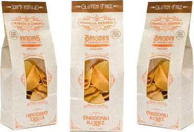 Produktbild von Famiglia Desideri - Brigidini di Lamporecchio anisfrei glutenfrei, italienische handwerkliche knusprige Kekse, traditionelle süße toskanische Blätt...