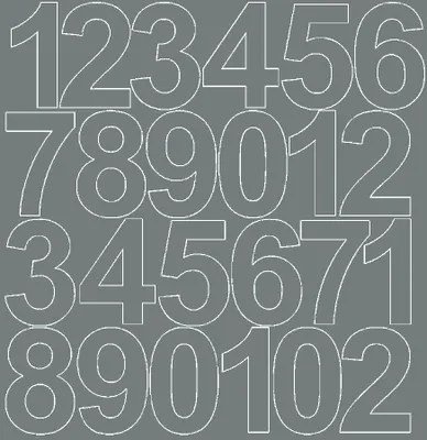Immagine prodotto di Adesivi numerici autoadesivi, 12 cm, grigio opaco