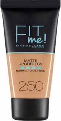 Imagen del producto de Maybelline Fit Me Matte Poreless Foundation 250 Sun Beige
