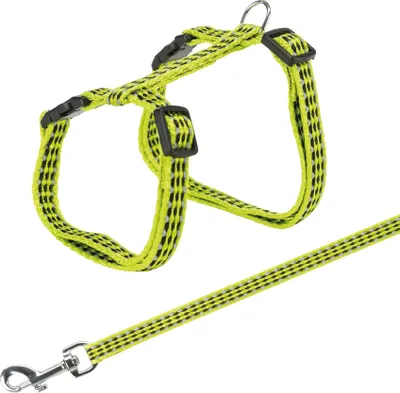 Produktbild von TRIXIE Katzengeschirr m. Leine, reflekt., 22–42 cm / 10 mm, 1,20 m