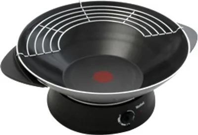 Produktbild von Tefal Multiwok WO3000, Silber, 8 Person(en), Glas, 2 m, 1200 W, 25 cm