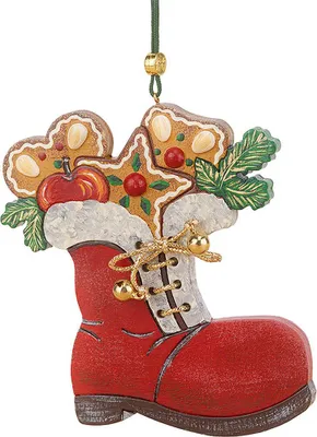 Produktbild von Christbaumschmuck Nikolausstiefel  (8cm) von Hubrig Volkskunst