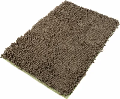 Produktbild von Teppich Badematte Badezimmer Shaggy Hochflor Langflor Rutschfest Grün 50 x 80 cm