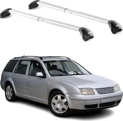 Produktbild von Dachträger Grundtäger für VW Bora Variant 1999-2005 5 tür 100kg Alu Grau 2x ABE