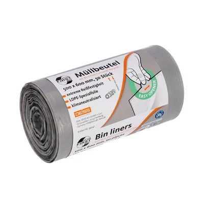 Obrázok produktu pre DEISS 34041 DEISS Müllbeutel FIRST PLUS pcr® 30,0 l grau 14 µm, 50 St.