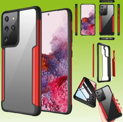 Obrázek produktu pro Pro Samsung Galaxy S21 Ultra Hybrid Iron Man Red Pouzdra na mobilní telefony Kryty Obaly