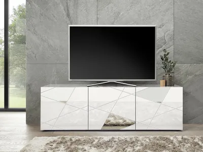 Produktbild von TV-Board CANTIANO - 3 Türen - Weiß lackiert
