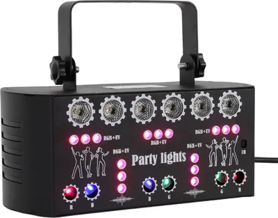 Zdjęcie produktu dla Światło dyskotekowe DJ - Światło sceniczne LED - Z 27 soczewkami - RGB + UV - DMX i zdalne sterowanie - AC 220 V - CE - Czarny