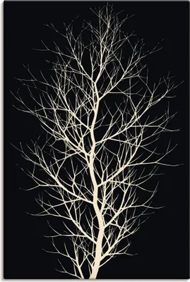 Produktbild von ARTland Leinwandbild Der schwarze Baum Größe: 20x30 cm