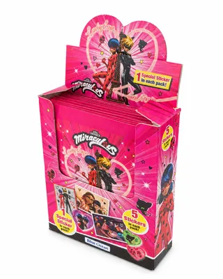 Produktbild von Miraculous Friends Forever Sticker Display – 24 Tüten, KI-generiertes Bild