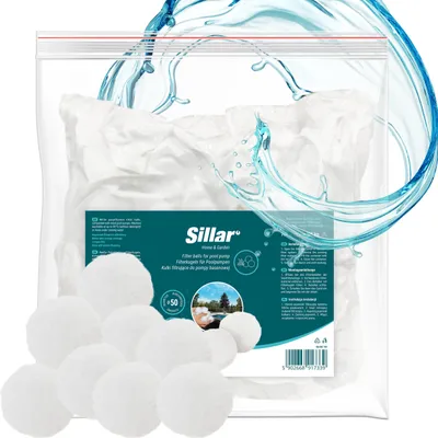 Produktbild von Sillar Filterbälle Filterkugeln Für Pool Sandpumpe 1500g 1,5Kg weiß - Pool Kartusche Filterballs für Sandfilteranlagen