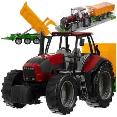 Produktbild von Kruzzel 24711 Traktor mit Anhänger, 50 cm, rot