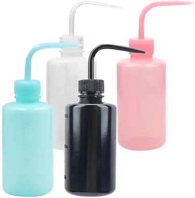 Zdjęcie produktu dla Wasfles 250 ml - Zestaw 4 sztuk - Butelka z dozownikiem - Plastikowa - LDPE - Do płynów - Przenośna