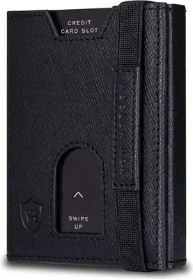 Produktbild von Slim Wallet mit XL Münzfach & RFID-Schutz - Leder Geldbeutel - Mini Geldbörse für Herren und Damen - Kartenetui Echtleder Karten Portemonnaie klein