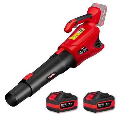 Zdjęcie produktu dla Bezprzewodowa dmuchawa do liści 20 V, dmuchawa z akumulatorem 8,0 Ah, 5 trybów prędkości do pielęgnacji trawnika, 4500 W, usuwanie śniegu i kurzu