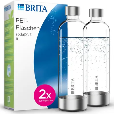 Productafbeelding van Brita sodaOne PET Pack 2 flessen waterbruisapparaat drinkfles