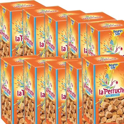 Produktbild von La Perruche Brauner natürlicher Würfel Rohrzucker 10 x 750 Gramm