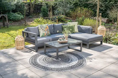 Produktbild von Garden Impressions Esmee Loungeset links - carbon black/mystic grey