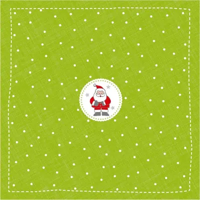 Obrázek produktu pro ARTEBENE papírové ubrousky Santa-Mini, zelené, 33x33 cm, 20 kusů