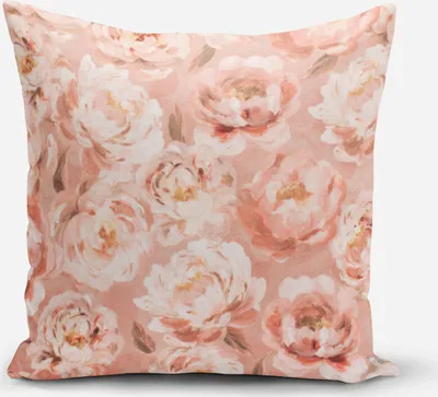Produktbild von SCHÖNER LEBEN. Kissenhülle Velvet Deluxe Romantic Peony Dream Pfingst Größe 80x80cm (HxB) 80x80cm (HxB) Größe