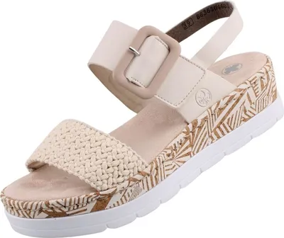 Produktbild von Rieker Damen Keil-Sandaletten Beige