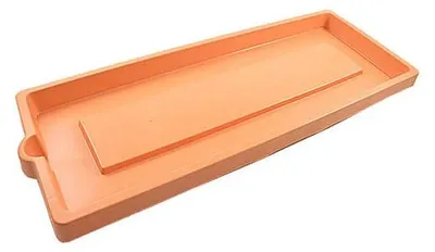 Image de Soucoupe jardinière rectangle "Legno" en plastique - L 93 x l 36 - Terracotta