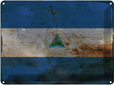 Obrázek produktu pro vianmo Kovová Nástěnná cedule 30x40 cm Nicaragua Flag Nicaragua