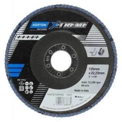 Produktbild von Norton Lamellenschleifscheibe 125mm P60 für Holz und Metall